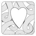 Abstract zentangle background. Blank template for your design.