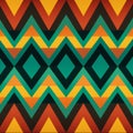 Abstract Zigzag Border Pattern In Yellow And Green