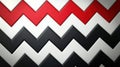 Abstract zigzag pattern in red, black, and white tones creates a modern visual design Royalty Free Stock Photo