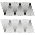 Abstract zigzag pattern. Triangle line elements. Vector geometric graphic. Monochrome art background. Royalty Free Stock Photo