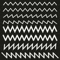 Abstract Zigzag Pattern Vector. Dynamic black and white background. Geometric wave lines design. Royalty Free Stock Photo