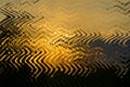 Abstract zigzag pattern with wave for any modern design. Artistic image processing created by photo of sunset.