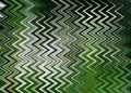 Abstract zigzag pattern with waves in green and white tones. Artistic image processing created by white treelike hydrangea flower Royalty Free Stock Photo