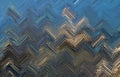 Abstract zigzag pattern with waves on nature theme. Artistic image processing created by photo of sea landscape with rocky. Royalty Free Stock Photo