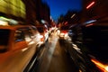 Abstract zoom picture of night traffic