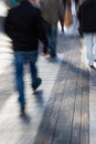 Abstract zoom picture of people in the city Royalty Free Stock Photo