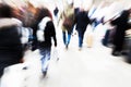 Abstract zoom picture of walking people Royalty Free Stock Photo