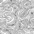 Abstraction background concept . lines art contour Shape vector design. Black and white lines. Seamless pattern