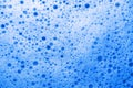 abstraction of blue soap foam drops