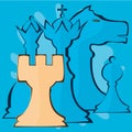 Abstraction of chess pieces