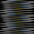 Abstraction of colored lines of blue, yellow, white light horizontal movement.