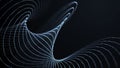 Connecting background wave dots and lines. Artificial intelligence. Big data technology .3d rendering Royalty Free Stock Photo
