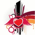 Abstraction with heart artwork Royalty Free Stock Photo