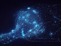 Abstraction of luminous connections, chaotically connecting with each other