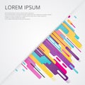 Abstraction modern style composition made of various rounded shapes in colorful with copy space. elements design, Vector