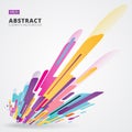 Abstraction modern style composition made of various rounded shapes in colorful. Perspective elements design, Vector