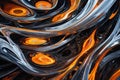 abstraction of molten glass flows over stones, AI generation Royalty Free Stock Photo