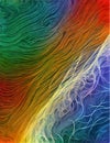 Abstraction texture with rainbow wave, flow of shades, abstraction