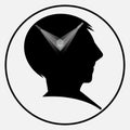 Abstraction of thinking. Illustration of an idea of technology, mind, working thinking, learning memory, brain system, psychology