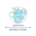 Abstraction turquoise concept icon Royalty Free Stock Photo