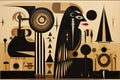 Abstraction using symbols of Egyptian mythology Royalty Free Stock Photo