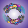 Abstraction vector illustration colorful circle and light on spa