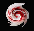 abstraction, white red spiral on black background, color transitions, beautiful background, original texture