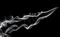 Abstraction: white smoke swirls pattern Royalty Free Stock Photo