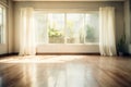 Abstractly blurred empty room in a house for a versatile background