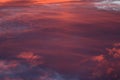 The abstractly red sky of Mars with a view from outer space