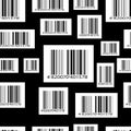 Abstractly seamless pattern based on barcode Royalty Free Stock Photo