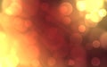 Abstractred and gold bokeh banner background with sparkles - happy birthday, family holidays, valentine`s day panorama - blurry