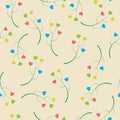 Abstracty background of the branches with hearts. Royalty Free Stock Photo