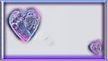 Abstrak background love heart, baby feet, template, design, purple, white Royalty Free Stock Photo