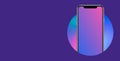 Customable Modern Mockup Smartphone with purple Background