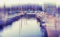 Abstrakt background. Old port of Marseille. Blur effect defocusi