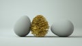 Abstrakt easter eggs on white background. Royalty Free Stock Photo