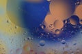 Abstract background with oil drops on water surface Royalty Free Stock Photo