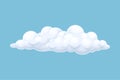 Abstrat white fluffy cloud. Storage solution, database, networking, meteorology element cartoon vector illustration