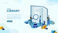 Web library page concept. Education. Knowledge. Science. Digital archive. Royalty Free Stock Photo