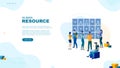 Human resources management page concept.