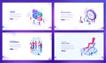 Set of web page concepts. Join our team. Business strategy. Time management. Successful teamwork. Royalty Free Stock Photo