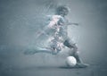 Abstrct soccer player Royalty Free Stock Photo