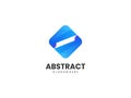 Abstract logo blue gradient design