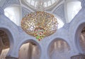 The the main chandelier of the Sheikh Zayed Mosque Abu Dhabi UAE