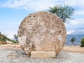 Abu Badd rolling stone door on Mount Nebo Royalty Free Stock Photo