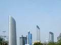 Abu Dhabi city skyline - beautiful corniche view Royalty Free Stock Photo