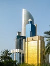 Abu Dhabi city skyline - beautiful corniche view Royalty Free Stock Photo