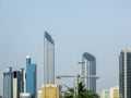 Abu Dhabi city skyline - beautiful view from the corniche Royalty Free Stock Photo