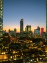 Abu Dhabi city skyline at a gorgeous sunset